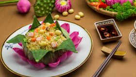 Rice Steamed in Lotus Leaves Dong Thap is the best cuisine for Wellness Solos!